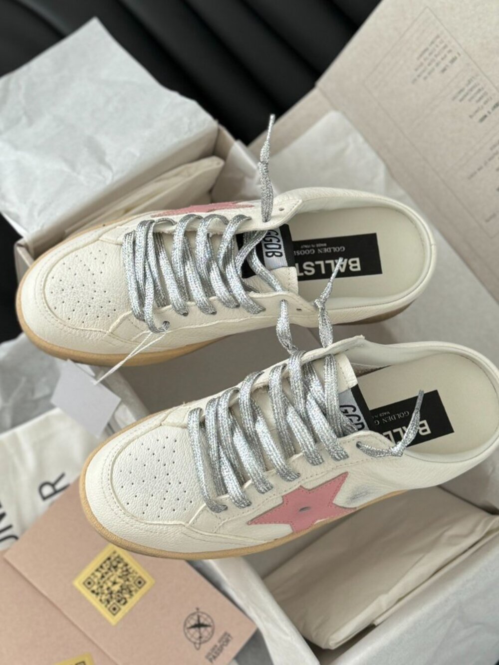 Golden Goose Ball Star White Pink Sneakers - Picture 3 of 9